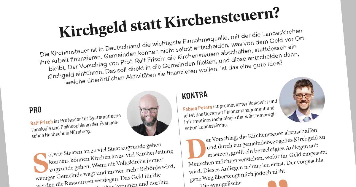 Pro Und Kontra Kirchensteuer Statt Kirchensteuer