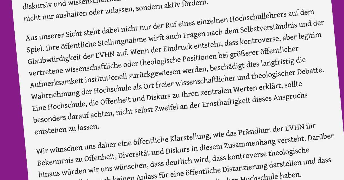 Offener Brief Studierende